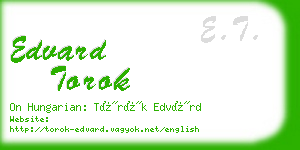 edvard torok business card